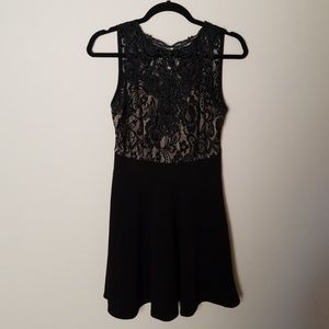 Windsor Black Lace skater Dress SZ L